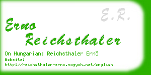 erno reichsthaler business card